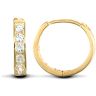 9ct Yellow Gold Huggie Earrings with Cubic Zirconia Stones