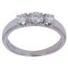 18ct White Gold 0.55ct Brilliant Cut Diamond Trilogy Ring