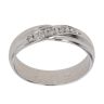 9ct White Gold 0.05ct Brilliant Cut Diamond Five Stone Crossover Ring