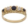 18ct Yellow Gold 0.25ct Brilliant Cut Diamond and Sapphire Five Stone Ring