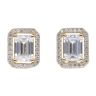 14ct Yellow Gold Cubic Zirconia Cluster Earrings