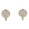 14ct Yellow Gold Cubic Zirconia Cluster Stone Set Earrings