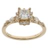 18ct Yellow Gold 0.66ct Princess Cut Diamond Cluster Ring