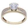 9ct Yellow Gold Cubic Zirconia Single Stone Ring