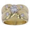 9ct Yellow Gold 1.30ct Brilliant Cut Diamond Crossover Ring