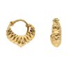 22ct Yellow Gold Arabesque Basket Hoop Earrings