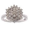9ct White Gold 1.20ct Diamond Cluster Ring