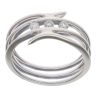 9ct White Gold 0.15ct Brilliant Cut Diamond Trilogy Spiral Fancy Ring