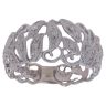 9ct White Gold 0.12ct Diamond Leaf Fancy Ring