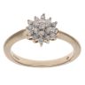 9ct Yellow Gold 0.25ct Brilliant Cut Diamond Cluster Ring