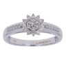 18ct White Gold 0.25ct Brilliant Cut Diamond Cluster Ring