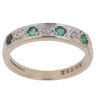 9ct Yellow Gold 0.05ct Diamond and Emerald Ring