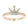 Children's 14ct Yellow Gold Cubic Zirconia Crown Ring