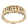 18ct Yellow Gold 0.25ct Brilliant Cut Diamond Two Row Fancy Ring