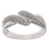 9ct White Gold 0.25ct Brilliant Cut Diamond Crossover Ring