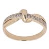 9ct Yellow Gold 0.10ct Brilliant Cut Diamond Crossover Ring