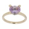 9ct Yellow Gold 0.02ct Diamond And Amethyst Ring