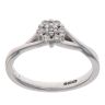 9ct White Gold 0.15ct Brilliant Cut Diamond Cluster Ring