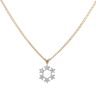 18ct Yellow Gold 1.00ct Brilliant Cut Diamond Flower Pendant and Chain 20"
