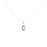 9ct Yellow Gold Amethyst Pendant And Chain 18"