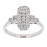 9ct White Gold 0.20ct Diamond Art Deco Style Ring