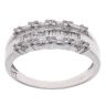 9ct White Gold 0.40ct Brilliant And Baguette Cut Diamond Ring