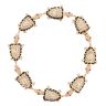 14ct Yellow Gold Ruby Turtle Fancy Bracelet 8"