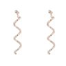 18ct White Gold Swirl Drop Earrings