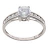 9ct White Gold Cubic Zirconia Single Stone Ring