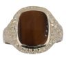 9ct Yellow Gold Tiger's Eye Solitaire Signet Ring