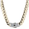 14ct Yellow Gold Monaco Classic Plain Pave Lock Chain 20"