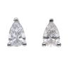 9ct White Gold 1.00ct Pear Cut Lab Grown Diamond Stud Earrings