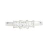 18ct White Gold 1.02ct Princess Cut Diamond Trilogy Ring