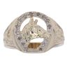 9ct Yellow Gold 0.15ct Diamond Horseshoe Ring