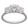 9ct White Gold 2.35ct Brilliant Cut Lab Grown Diamond Trilogy Ring