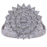 9ct White Gold 1.00ct Brilliant Cut Diamond Cluster Ring