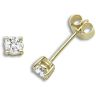 18ct Yellow Gold 0.50ct Diamond Clawset Earrings