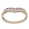 9ct Yellow Gold Cubic Zirconia Wishbone Ring