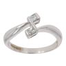 18ct White Gold 0.20ct Diamond Two Stone Ring