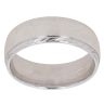 Platinum Patterned Edge Wedding Band 7mm