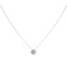Silver Cubic Zirconia Twist Halo Pendant And Chain 18" By Icesia