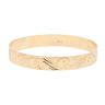 9ct Yellow Gold Patterned Swirl Bangle