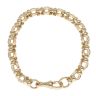 9ct Yellow Gold Patterned Belcher Bracelet 7.5"