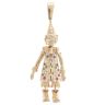 9ct Yellow Gold Multi Gemstone Clown Pendant