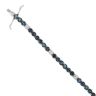 14ct White Gold 1.20ct Brilliant Cut Diamond and Sapphire Tennis Bracelet 7"