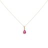 18ct Yellow Gold 0.05ct Diamond And Ruby Pendant And Chain 18"