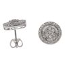 9ct White Gold 1.20ct Brilliant And Baguette Cut Diamond Cluster Earrings