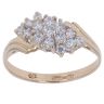 9ct Yellow Gold Cubic Zirconia Fancy Cluster Ring