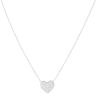 18ct White Gold 0.30ct Brilliant Cut Diamond Heart Pendant and Chain 18"