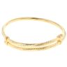22ct Yellow Gold Child's Patterned Slash Cut Bangle
